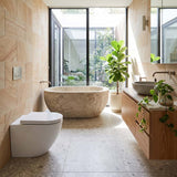 Fienza Alix Extra Height Rimless Wall-Faced Toilet Pan with Slim Seat Option 571x368x465/472mm - Gloss White