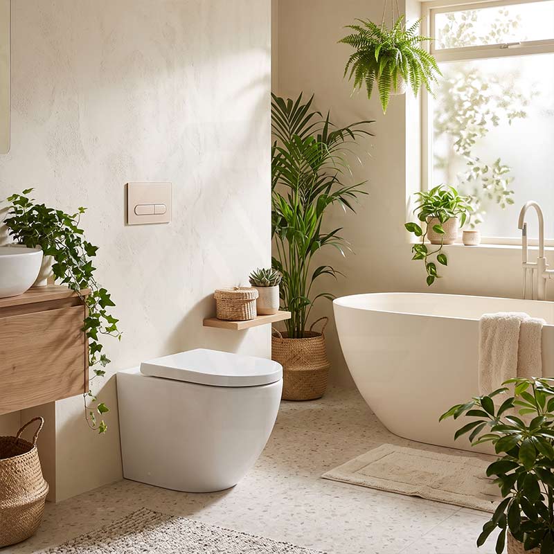 Fienza Alix Extra Height Rimless Wall-Faced Toilet Pan with Slim Seat Option 571x368x465/472mm - Gloss White