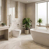 Fienza Alix Ambulant Rimless Wall-Faced Toilet Pan with Slim Seat Option 571x368x465/472mm - Gloss White