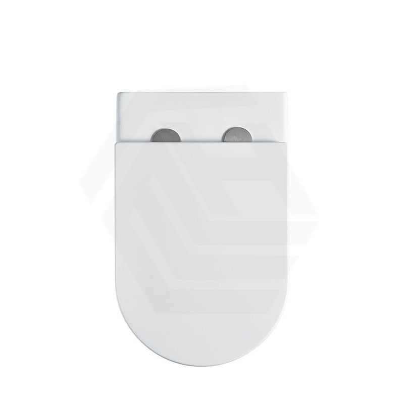Fienza Alix Extra Height Rimless Wall-Faced Toilet Pan with Slim Seat Option 571x368x465/472mm - Gloss White