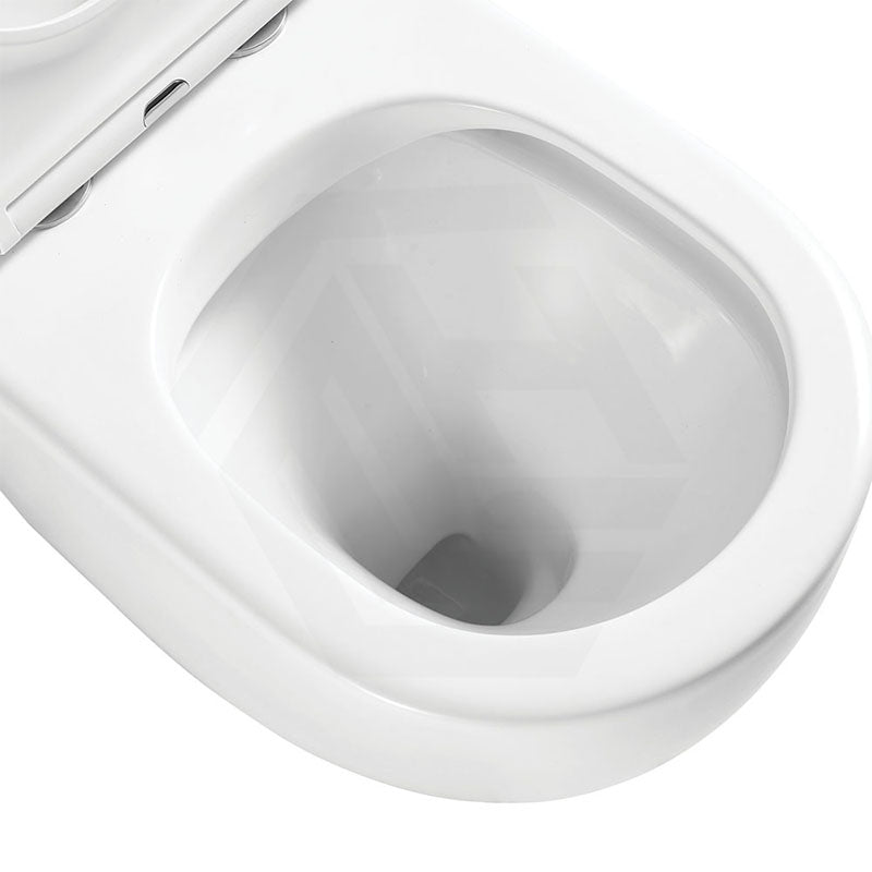 Fienza Alix Extra Height Rimless Wall-Faced Toilet Pan with Slim Seat Option 571x368x465/472mm - Gloss White