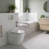 Fienza Alix Ambulant Rimless Wall-Faced Toilet Pan with Slim Seat Option 571x368x465/472mm - Gloss White