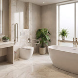 Fienza Alix Ambulant Rimless Wall-Faced Toilet Pan with Slim Seat Option 571x368x465/472mm - Gloss White