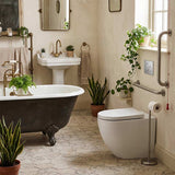 Fienza Alix Ambulant Rimless Wall-Faced Toilet Pan with Slim Seat Option 571x368x465/472mm - Gloss White