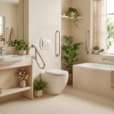 Fienza Alix Ambulant Rimless Wall-Faced Toilet Pan with Slim Seat Option 571x368x465/472mm - Gloss White