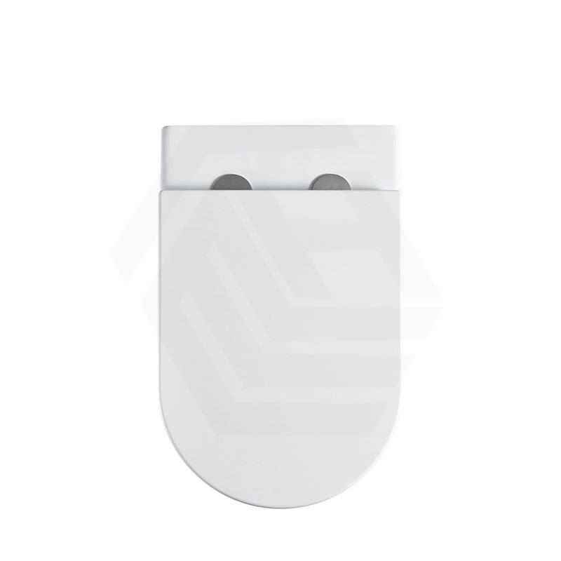 Fienza Alix Extra Height Rimless Wall-Faced Toilet Pan with Slim Seat Option 571x368x465/472mm - Gloss White