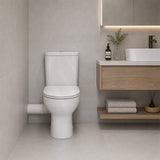 Fienza Petra Rimless Tornado Close-Coupled Toilet Suite with Left/Right Skew Trap 665x355x780mm - Gloss White
