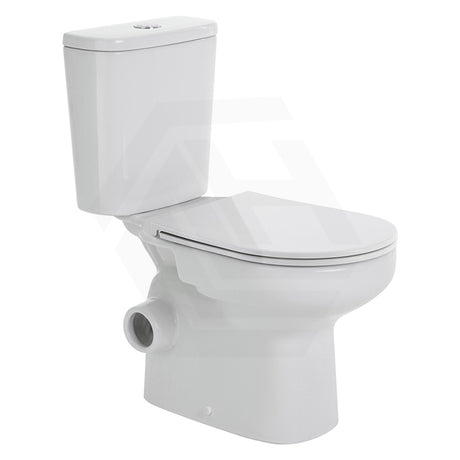 665x355x780mm Fienza Petra Rimless Tornado Close-Coupled Toilet Suite with Left/Right Skew Trap Gloss White
