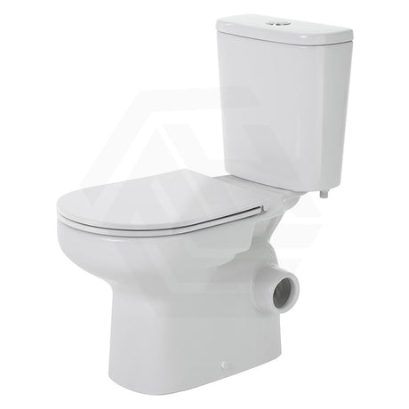 665x355x780mm Fienza Petra Rimless Tornado Close-Coupled Toilet Suite with Left/Right Skew Trap Gloss White