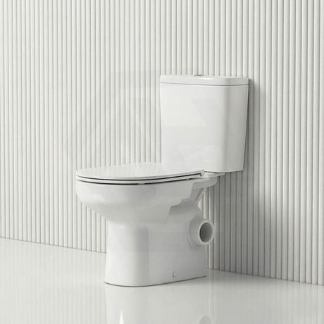Fienza Petra Rimless Tornado Close-Coupled Toilet Suite with Left/Right Skew Trap 665x355x780mm - Gloss White