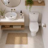 Fienza Petra Rimless Tornado Close-Coupled Toilet Suite with Left/Right Skew Trap 665x355x780mm - Gloss White