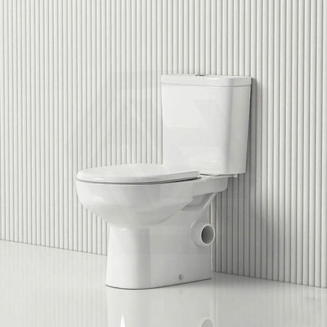 Fienza Petra Rimless Tornado Close-Coupled Toilet Suite with Left/Right Skew Trap 665x355x780mm - Gloss White