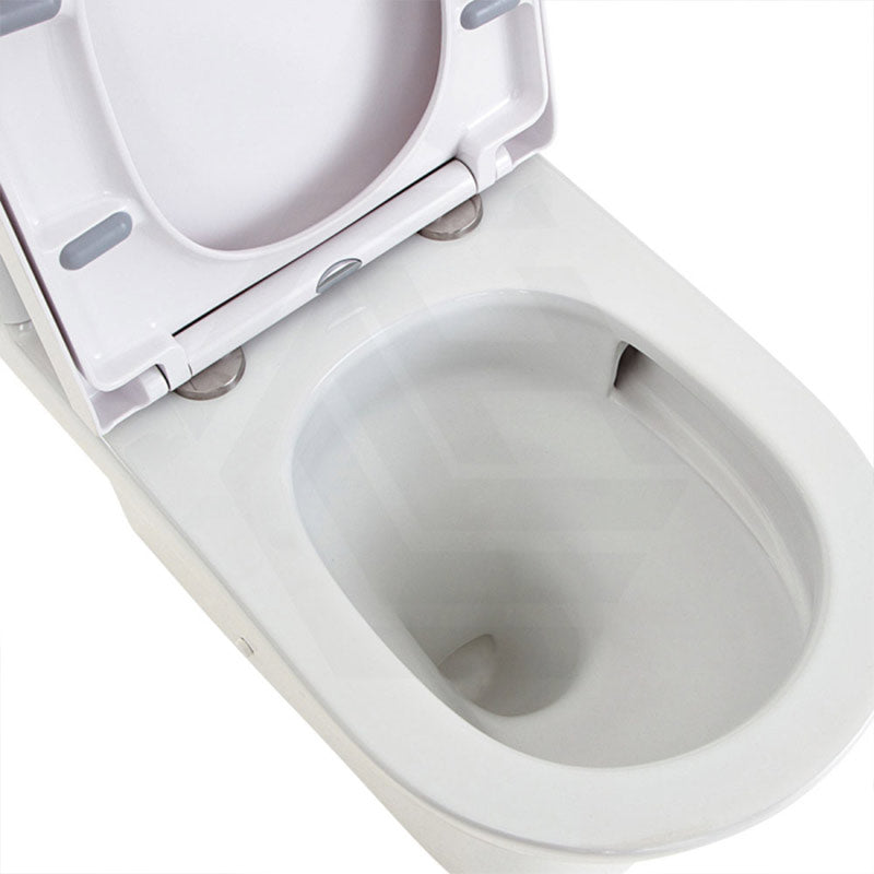 Fienza Tono Tornado Rimless Back to Wall Toilet Suite Slim Seat Available 660x360x885mm - Gloss White