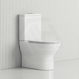 Fienza Tono Tornado Rimless Back to Wall Toilet Suite Slim Seat Available 660x360x885mm - Gloss White