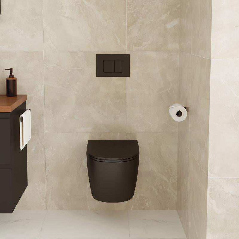 Fienza Koko Tornado Rimless Wall Hung Toilet Pan with Slim Seat For Bathroom Variant Colour Available