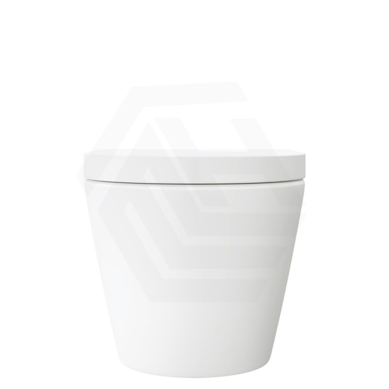 Fienza Koko Rimless Tornado Flush Wall Hung Toilet Pan Only 490x365x365mm - Gloss White/Matt White