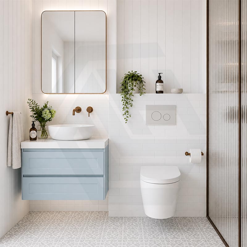 Fienza Koko Rimless Tornado Flush Wall Hung Toilet Pan Only 490x365x365mm - Gloss White/Matt White