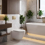 Fienza Koko Tornado Rimless Wall Hung Toilet Pan Only with Slim Seat 490x365x350mm - Variant Colour
