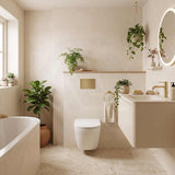 Fienza Koko Tornado Rimless Wall Hung Toilet Pan Only with Slim Seat 490x365x350mm - Variant Colour