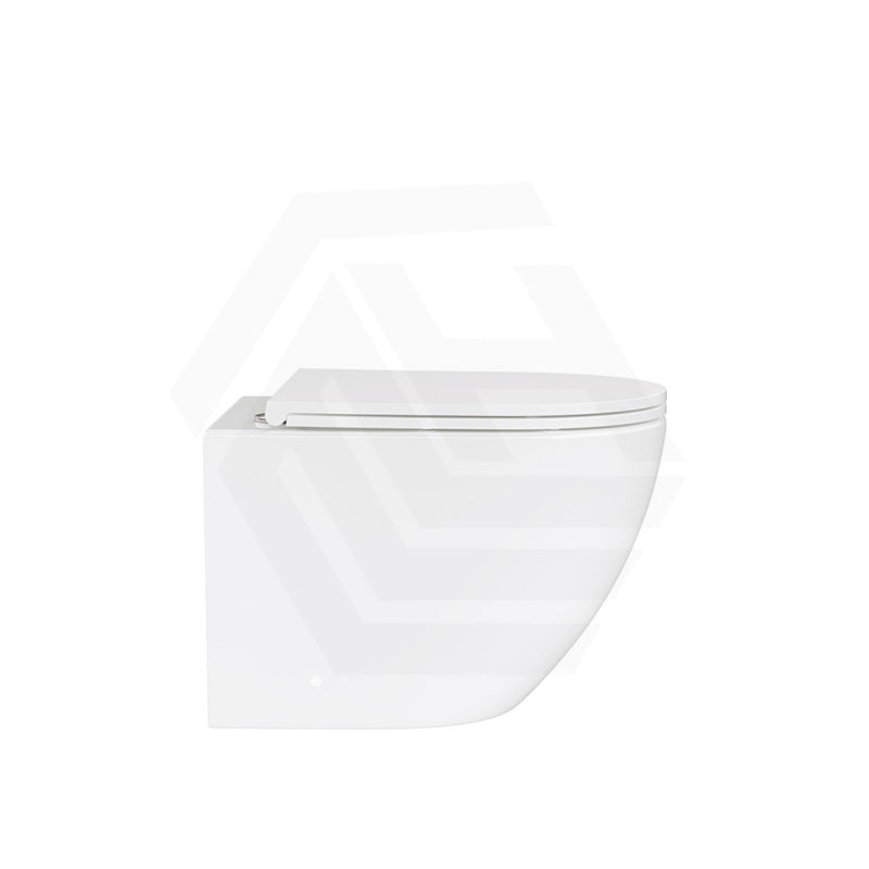 Fienza Koko Tornado Rimless Wall Hung Toilet Pan Only with Slim Seat 490x365x350mm - Variant Colour