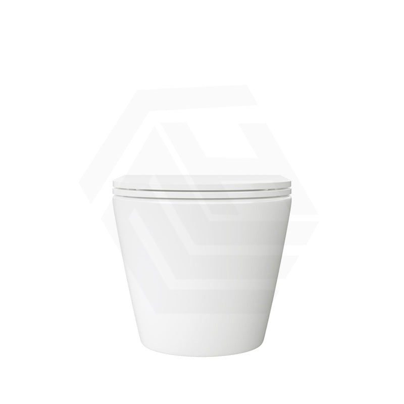 Fienza Koko Tornado Rimless Wall Hung Toilet Pan Only with Slim Seat 490x365x350mm - Variant Colour