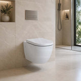 Fienza Koko Rimless Tornado Flush Wall Hung Toilet Pan Only 490x365x365mm - Gloss White