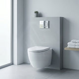 Fienza Koko Rimless Tornado Flush Wall Hung Toilet Pan Only 490x365x365mm - Gloss White