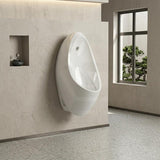 Fienza Isabella Wall-Hung Urinal Optional Kits with Zip® FlushMaster® 340x340x670mm - Gloss White