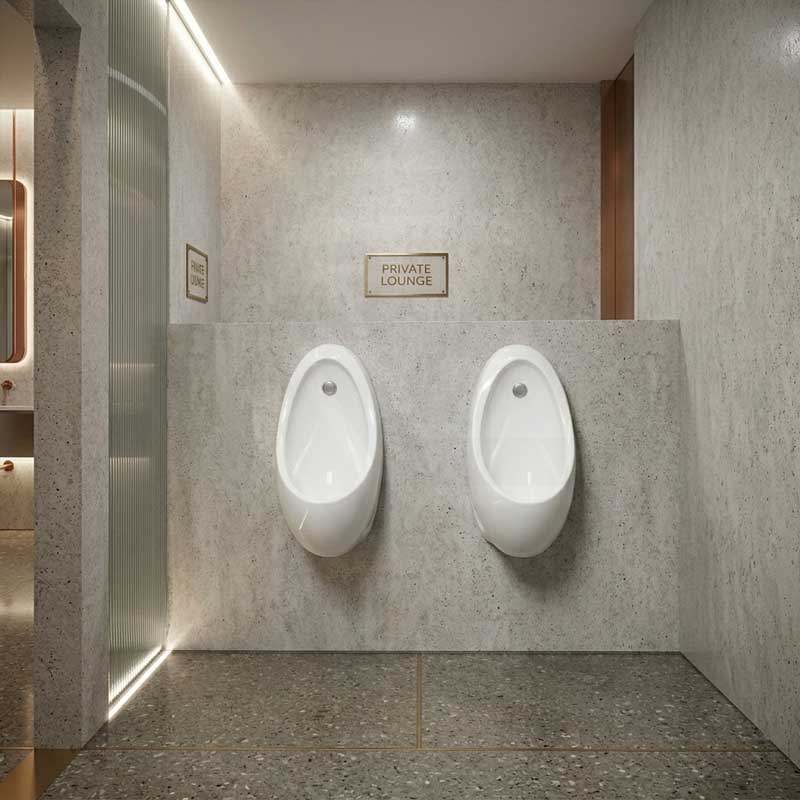 Fienza Isabella Wall-Hung Urinal Optional Kits with Zip® FlushMaster® 340x340x670mm - Gloss White