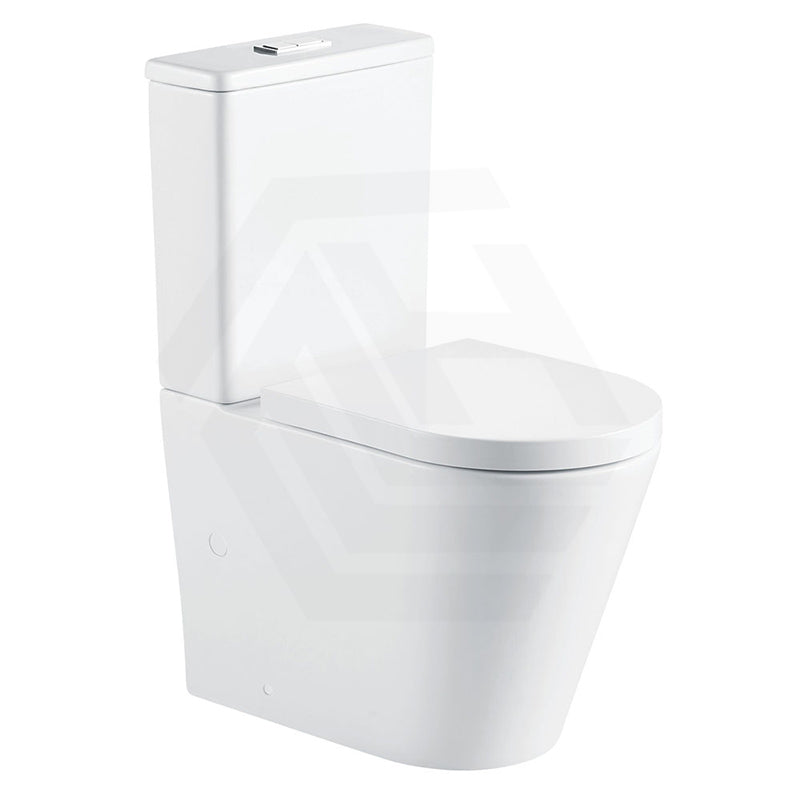 Fienza Aluca Rimless Tornado Back to Wall Toilet Suite Slim Seat Available 620x385x840mm - Gloss White