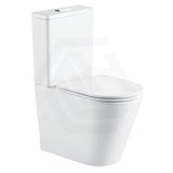 Fienza Aluca Rimless Tornado Back to Wall Toilet Suite Slim Seat Available 620x385x840mm - Gloss White
