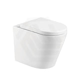 Fienza Aluca Rimless Tornado Wall-Faced Toilet Pan with Slim Seat Option 585x370x455/462mm - Gloss White