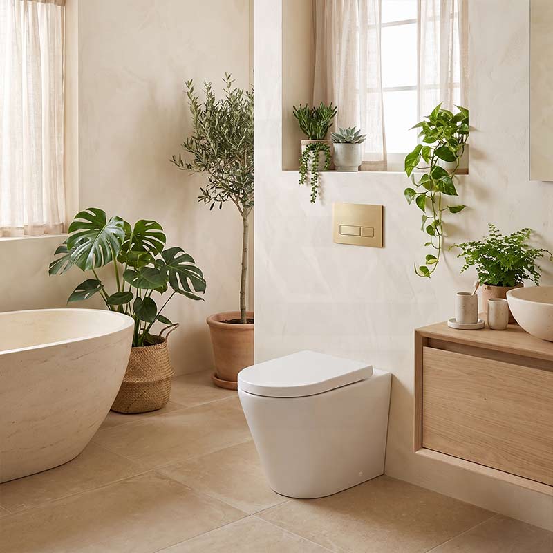 Fienza Aluca Rimless Tornado Wall-Faced Toilet Pan with Slim Seat Option 585x370x455/462mm - Gloss White