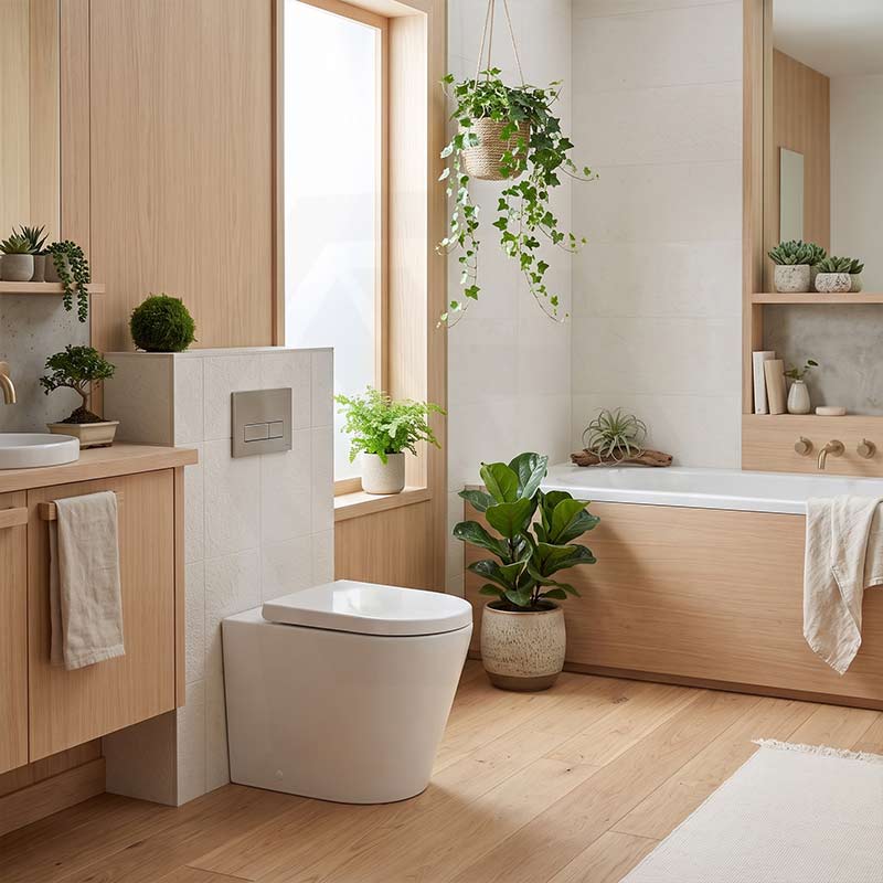 Fienza Aluca Rimless Tornado Wall-Faced Toilet Pan with Slim Seat Option 585x370x455/462mm - Gloss White