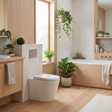 Fienza Aluca Rimless Tornado Wall-Faced Toilet Pan with Slim Seat Option 585x370x455/462mm - Gloss White