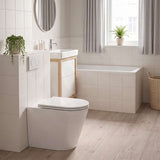 Fienza Aluca Rimless Tornado Wall-Faced Toilet Pan with Slim Seat Option 585x370x455/462mm - Gloss White
