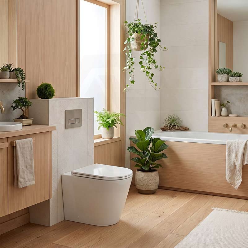 Fienza Aluca Rimless Tornado Wall-Faced Toilet Pan with Slim Seat Option 585x370x455/462mm - Gloss White