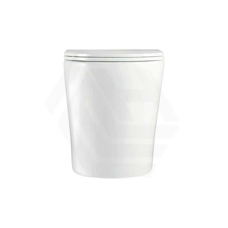 Fienza Aluca Rimless Tornado Wall-Faced Toilet Pan with Slim Seat Option 585x370x455/462mm - Gloss White