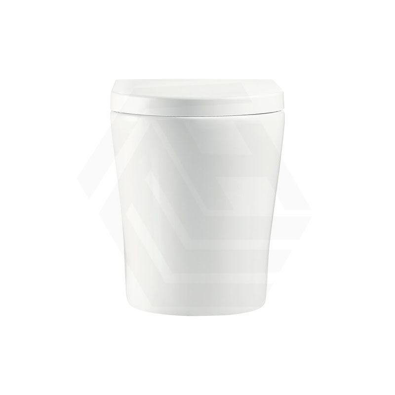 Fienza Aluca Rimless Tornado Wall-Faced Toilet Pan with Slim Seat Option 585x370x455/462mm - Gloss White