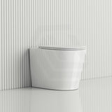 Fienza Aluca Rimless Tornado Wall-Faced Toilet Pan with Slim Seat Option 585x370x455/462mm - Gloss White