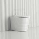 Fienza Aluca Rimless Tornado Wall-Faced Toilet Pan with Slim Seat Option 585x370x455/462mm - Gloss White