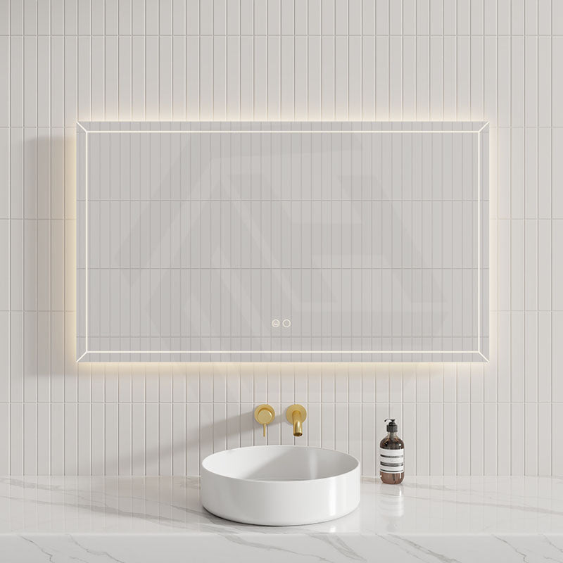 700/900/1200mm Fienza Hampton Rectangular Pencil Edge Backlit LED Mirror Touch Sensor Horizontal Mount Only