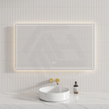 700/900/1200mm Fienza Hampton Rectangular Pencil Edge Backlit LED Mirror Touch Sensor Horizontal Mount Only