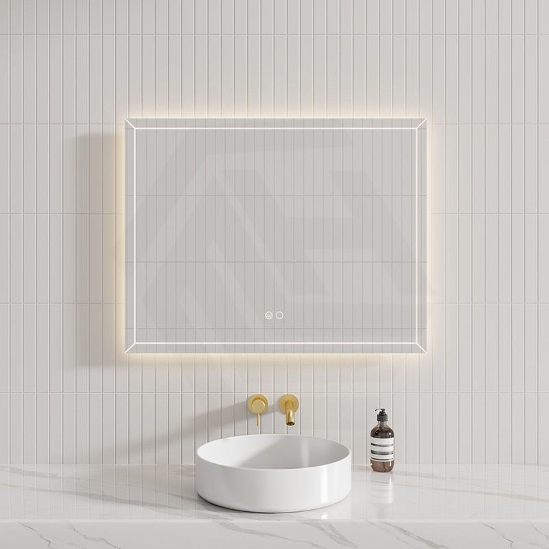 700/900/1200mm Fienza Hampton Rectangular Pencil Edge Backlit LED Mirror Touch Sensor Horizontal Mount Only