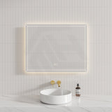 700/900/1200mm Fienza Hampton Rectangular Pencil Edge Backlit LED Mirror Touch Sensor Horizontal Mount Only