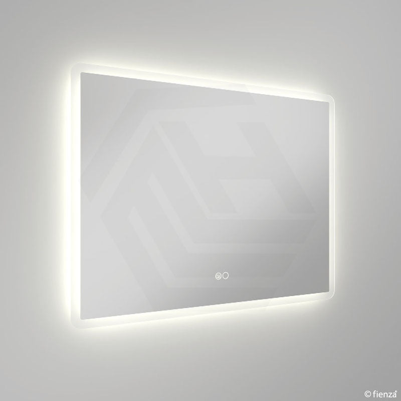 900x700mm Fienza Luciana Rectangular Frosted Edge Frontlit LED Mirror Touch Sensor Vertical/Horizontal