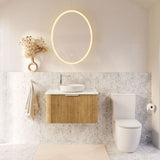 600x800mm Fienza Antonia Oval Frosted Edge Frontlit LED Mirror Touch Sensor