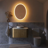 600x800mm Fienza Antonia Oval Frosted Edge Frontlit LED Mirror Touch Sensor