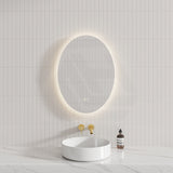 600x800mm Fienza Antonia Oval Frosted Edge Frontlit LED Mirror Touch Sensor