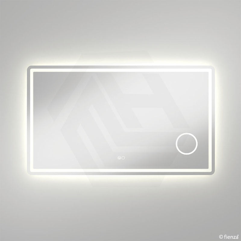1200x700mm Fienza Deejay Rectangular Frosted Edge Frontlit LED Mirror with 3x Magnifier Vertical/Horizontal